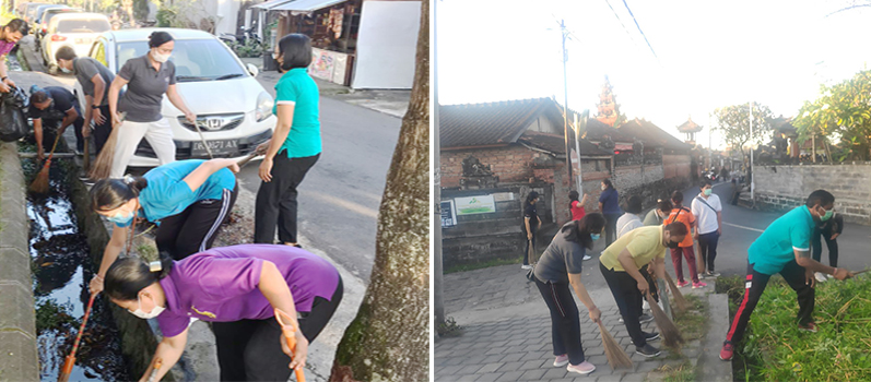 Jumat Bersih di Lingkungan Praja Sari Kelurahan Peguyangan dan Lingkungan Kantor BPKAD
