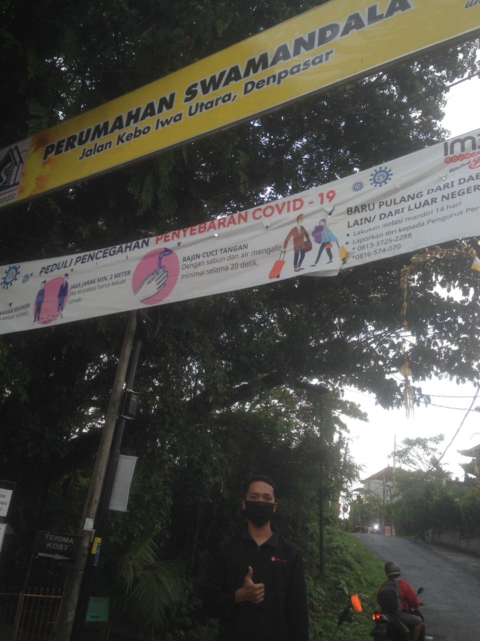 BPKAD Kota Denpasar menyemprot Daerah Rawan Covid-19 di Daerah Kota Denpasar