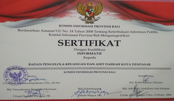 Penghargaan Keterbukaan Informasi Publik Tahun 2020