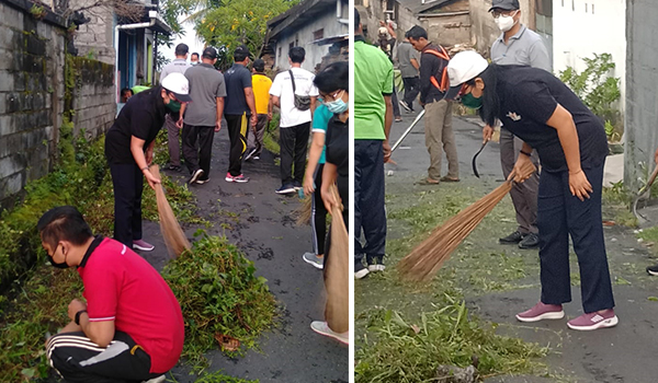 Jumat Bersih di Lingkungan Kepuh, Kelurahan Peguyangan